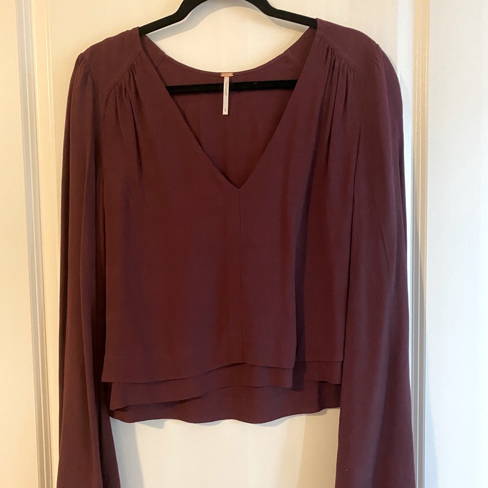 Free People Cropped Blouse